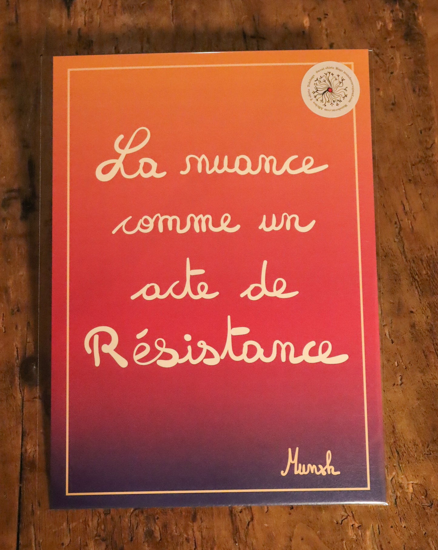 Affiche A4 la nuance comme une résistance