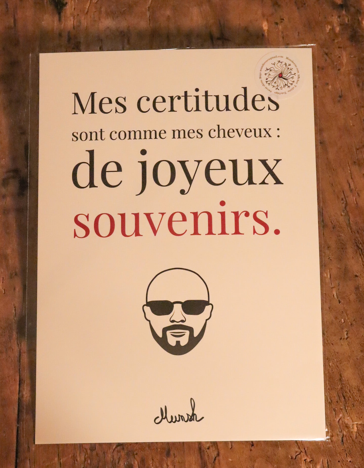 Affiche A4 Mes certitudes