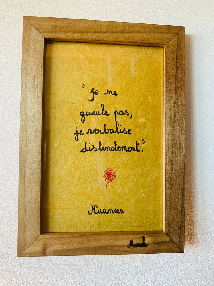 Cadres en bois : "Nuances"