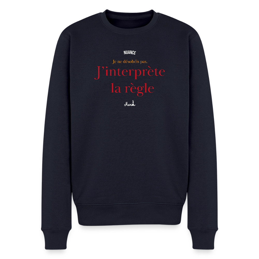 Sweat ras-du-cou Premium Homme - bleu marine