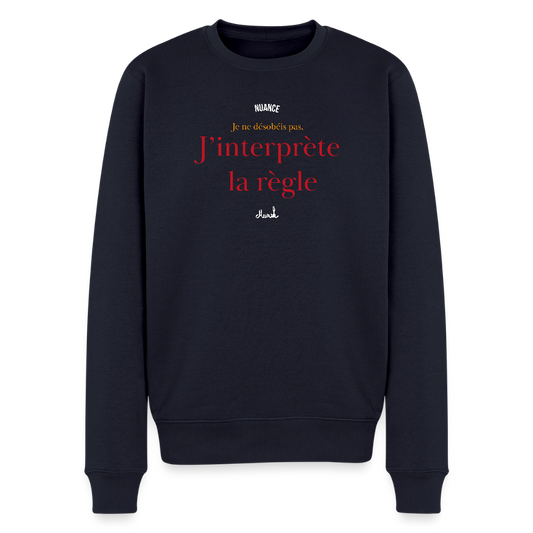 Sweat ras-du-cou Premium Homme - bleu marine