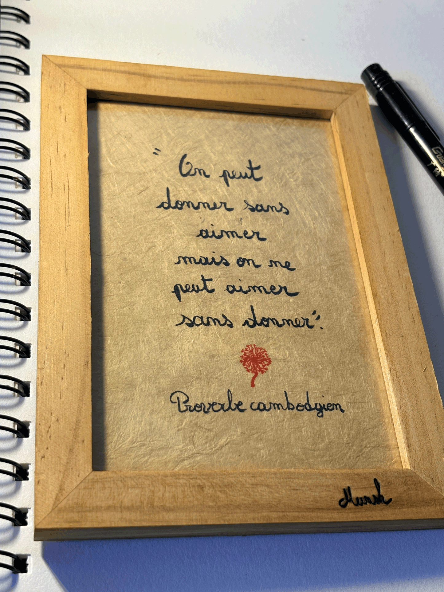 Cadre amour : "On peut donner sans amour..."