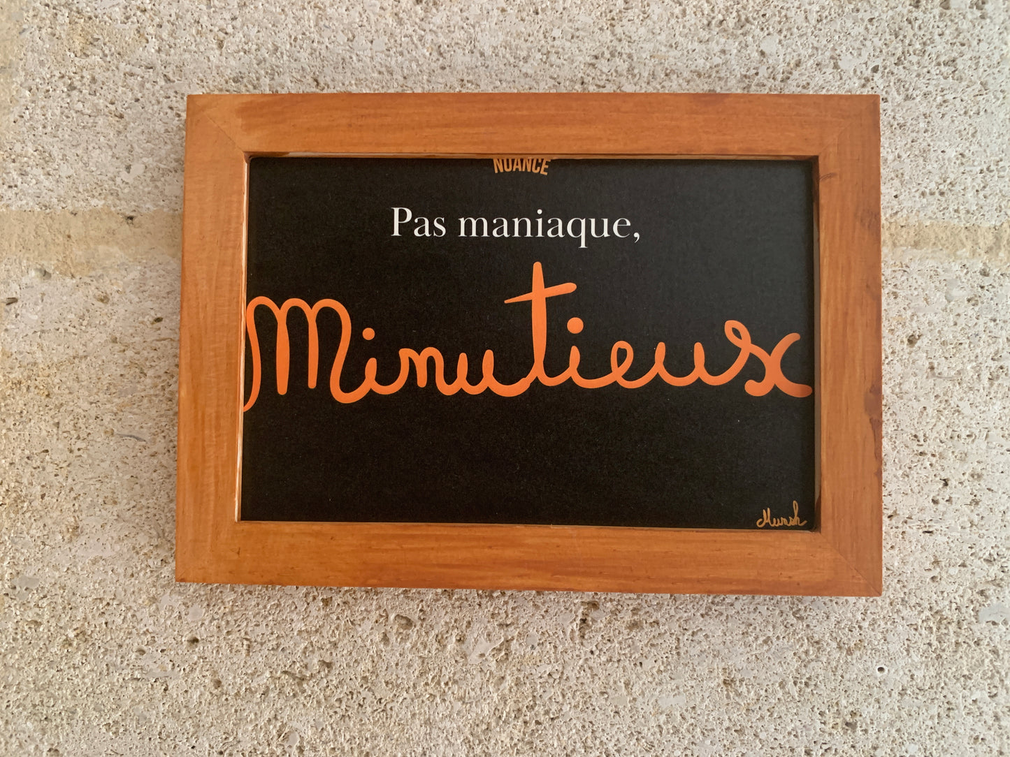 Carte nuance "Pas maniaque, minutieux"