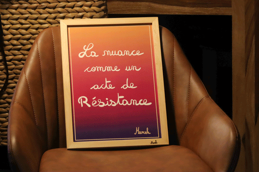 Affiche A4 la nuance comme une résistance