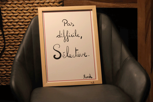Affiche A4 Pas difficile , sélective
