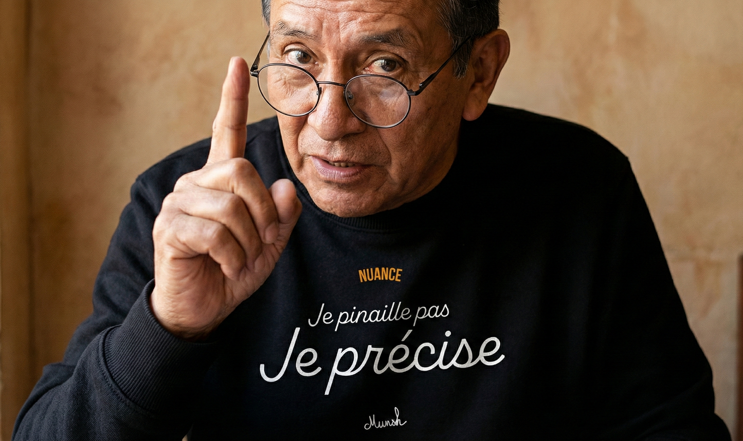 Sweat Premium Homme : "Je ne pinaille pas, je précise"