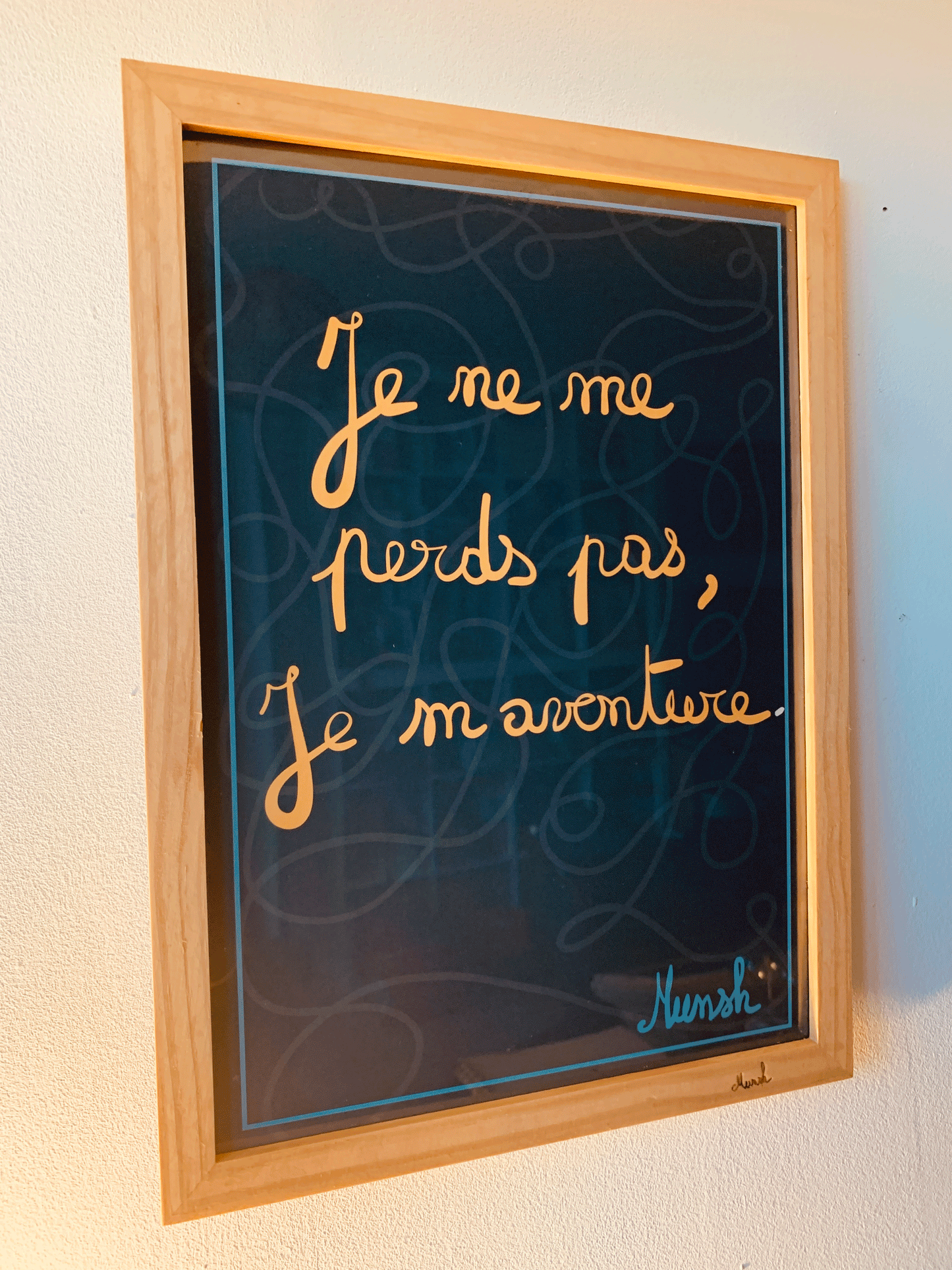 Affiche A4 je ne me perds pas, je m'aventure