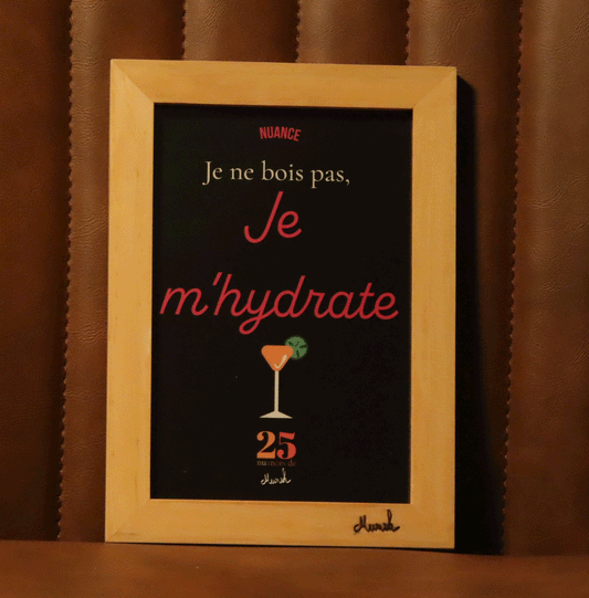 Carte nuance "Je ne bois pas, je m'hydrate"