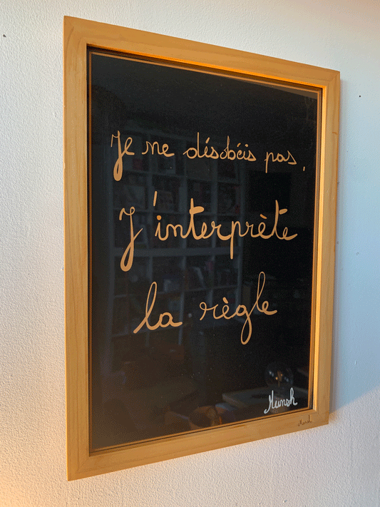 Affiche A4 j'interprete la regle