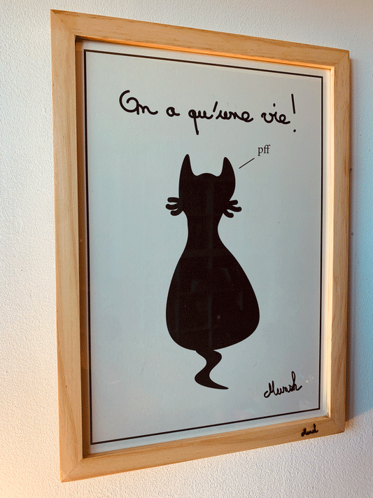 Affiche A4 : "On a qu'une vie"