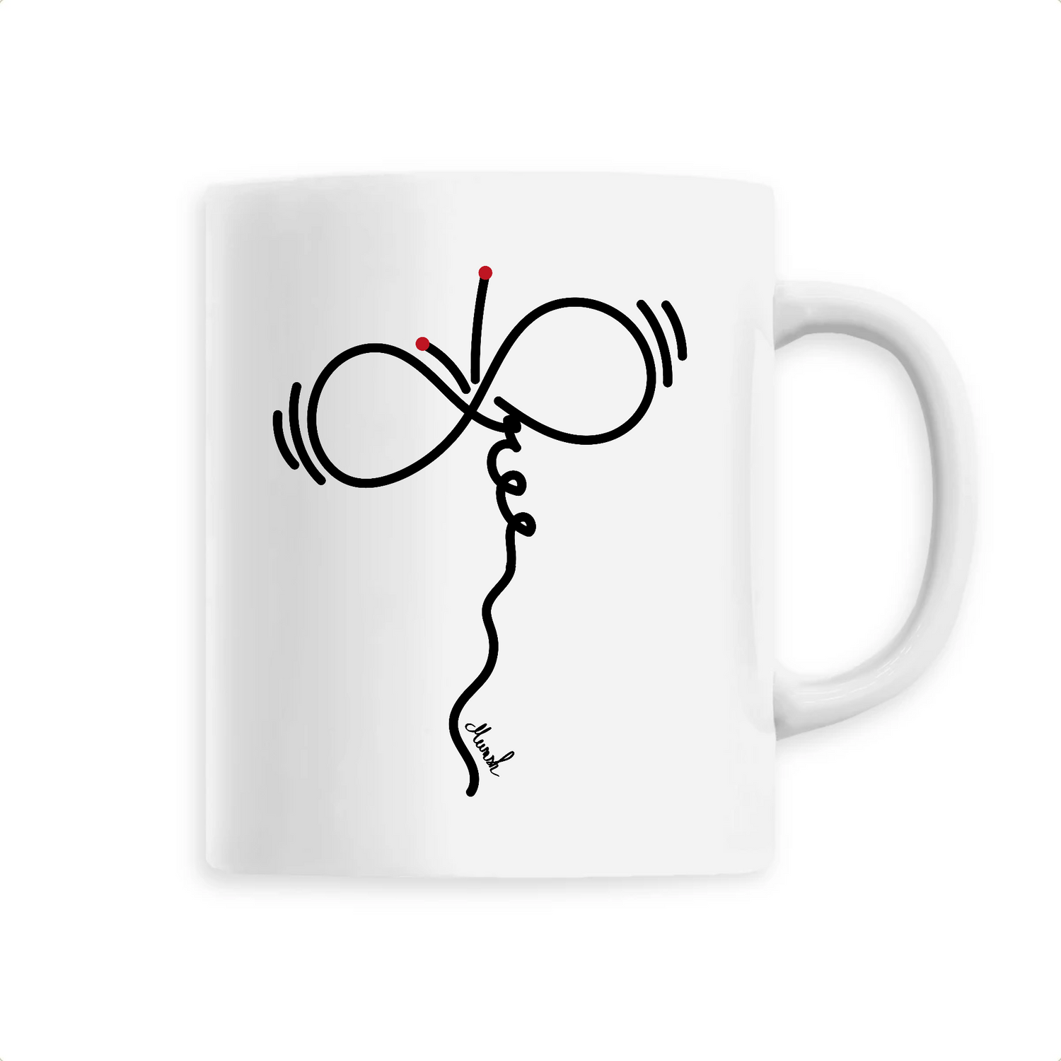 Mug blanc papillon free